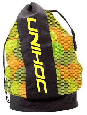 Unihoc bold taske - Ballbag sort/neon gul - Boldnet